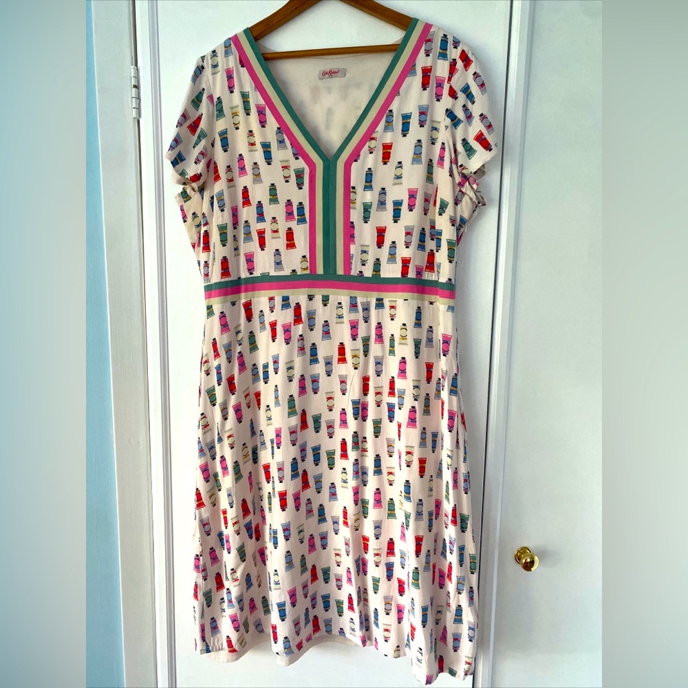 CATH KIDSTON PAINT TUBE TEA DRESS U.S. SZ 14